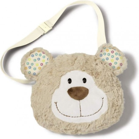 Bolsa de hombro oso beige peluche