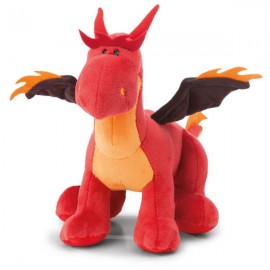 Dragón de fuego rojo de pie 30cm