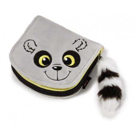 Monedero Lemur peluche 12x11cm