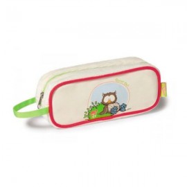 Estuche Búho rectangular imit piel/peluche